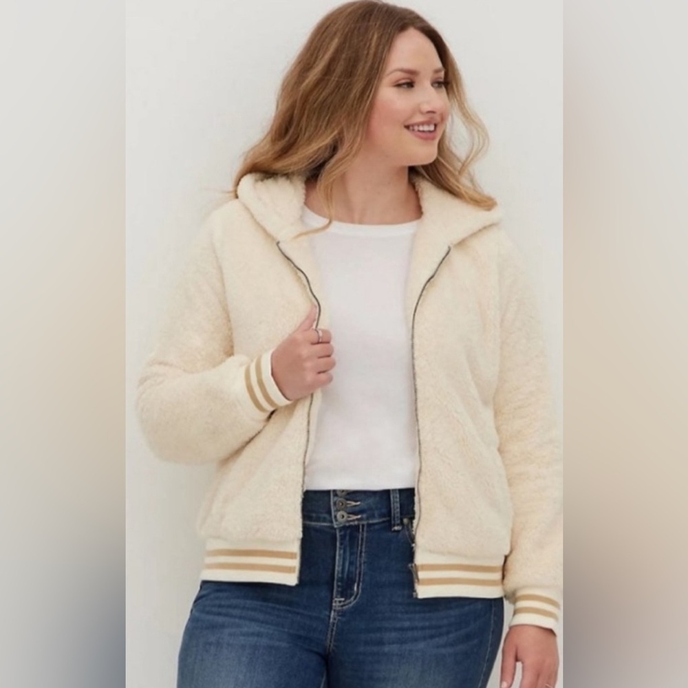 Torrid 1x Sherpa bomber jacket